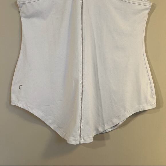 Zyia White “Effortless Tank” Sleeveless Long Racerback Workout Top Size Large - Picture 8 of 11